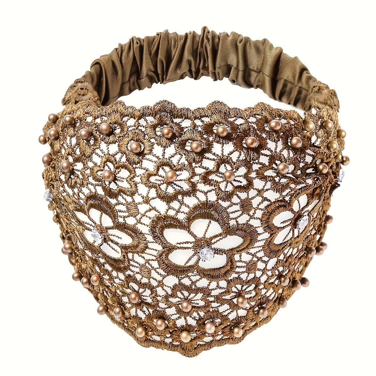 Lace Headband for Women - Pearl Elastic